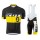 2015 Proteam Scott Schwarz-Gelb Fahrradbekleidung Satz Fahrradtrikot Kurzarm Trikot und Kurz Trägerhose Radtrikot De
