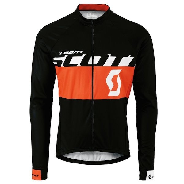 2015 Team Scott Schwarz/Rot Radtrikot Langarm Radtrikot De