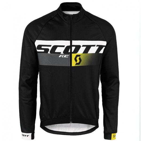 2015 SCOTT RC Schwarz/Gelb Fahrradtrikot Langarm Radtrikot De