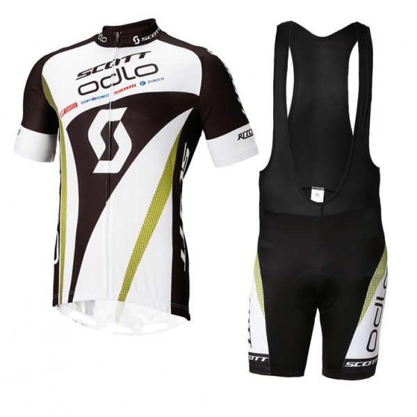 2015 Odlo Scott Swiss Fahrradbekleidung Satz Fahrradtrikot Kurzarm Trikot und Kurz Trägerhose Radtrikot De