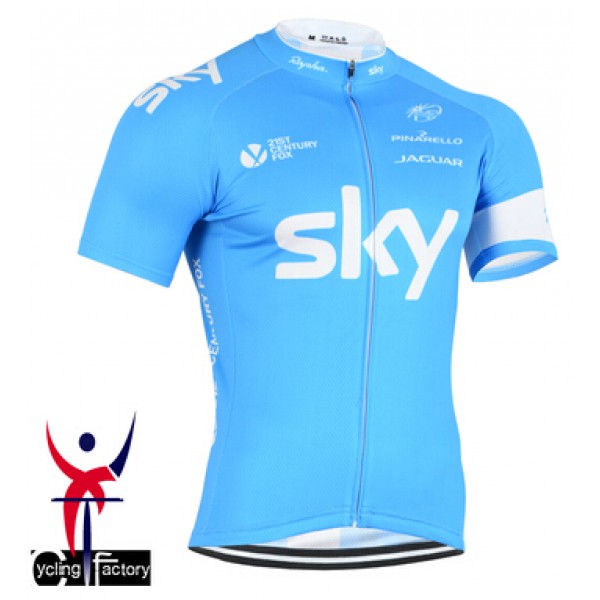 2015 Sky Radtrikot Kurzarm Blau Radtrikot De