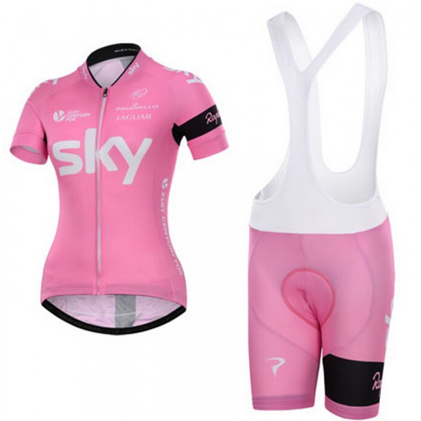 2015 Sky Damen Fahrradbekleidung Satz Fahrradtrikot Kurzarm Trikot und Kurz Trägerhose Radtrikot De