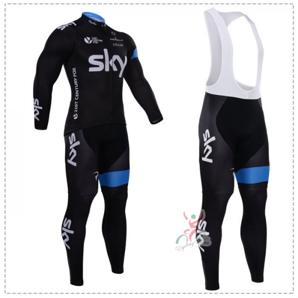 2015 SKY Fahrradbekleidung Radtrikot Satz Langarm und Lange Trägerhose Radtrikot De