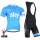 2015 Sky Radtrikot Kurzarm Blau und Kurz Trägerhose Radtrikot De