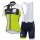 2015 Sportful Schwarz Weiß Grün Fahrradbekleidung Satz Fahrradtrikot Kurzarm Trikot und Kurz Trägerhose Radtrikot De