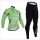 2015 Tour de France vert Fahrradbekleidung Radtrikot Satz Langarm und Lange Fahrradhose Radtrikot De
