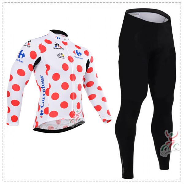 2015 Tour de France Fahrradbekleidung Radtrikot Satz Langarm und Lange Fahrradhose Radtrikot De