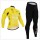 2015 Tour de France jaune Fahrradbekleidung Radtrikot Satz Langarm und Lange Fahrradhose Radtrikot De
