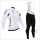 2015 Tour de France Blanc Fahrradbekleidung Radtrikot Satz Langarm und Lange Trägerhose Radtrikot De