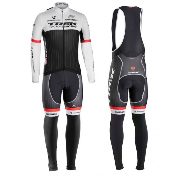 2015 Trek Factory Racing Langarm Radtrikot und Lange Trägerhosen Set Radtrikot De