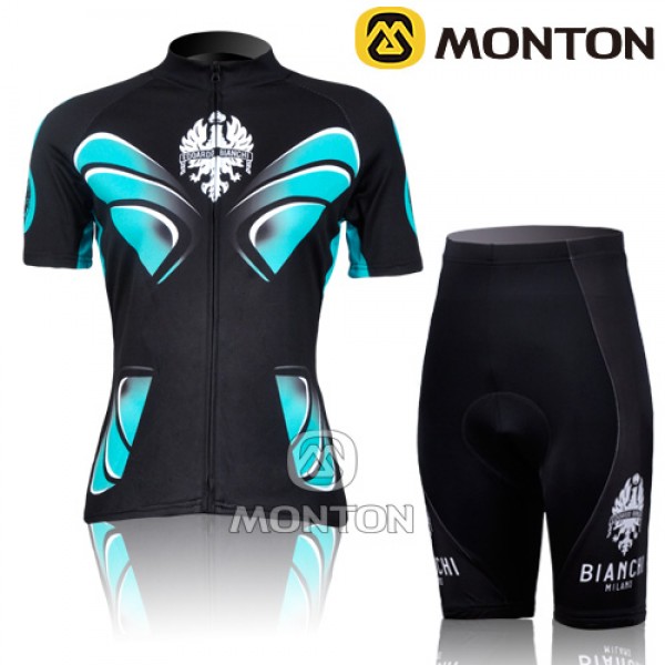 2011 BIANCHI Butterfly Damen Radbekleidung Radtrikot Kurzarm und Fahrradhosen Kurz Radtrikot De