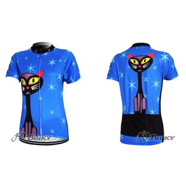 Blue Cat Radtrikot Kurzarm Blau Damen Radtrikot De