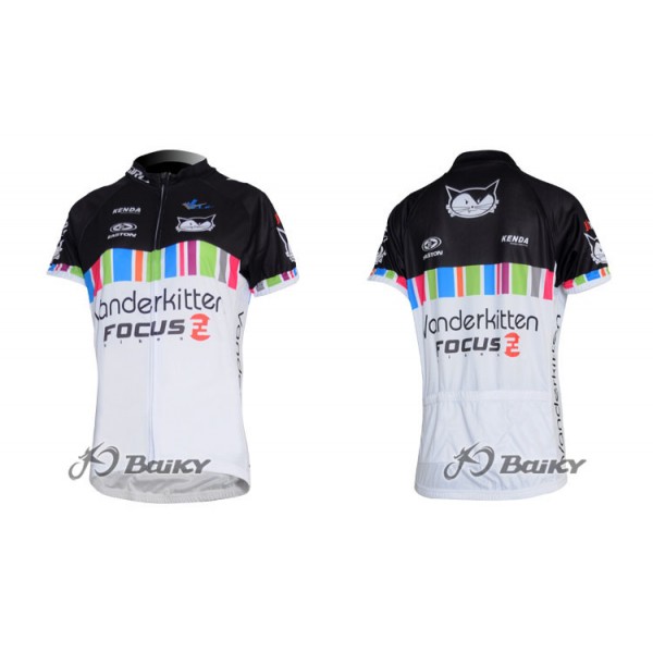 Vanderkitten-Focus Pro Team Radtrikot Kurzarm Schwarz Weiß Damen Radtrikot De