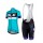 2015 ALE Damen blau Fahrradbekleidung Satz Fahrradtrikot Kurzarm Trikot und Kurz Trägerhose Radtrikot De