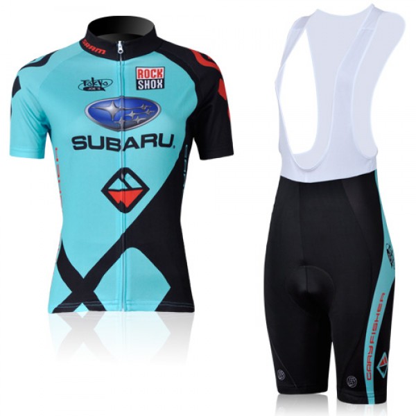 2010 Damen subaru Fahrradbekleidung Satz Fahrradtrikot Kurzarm Trikot und Kurz Trägerhose Radtrikot De