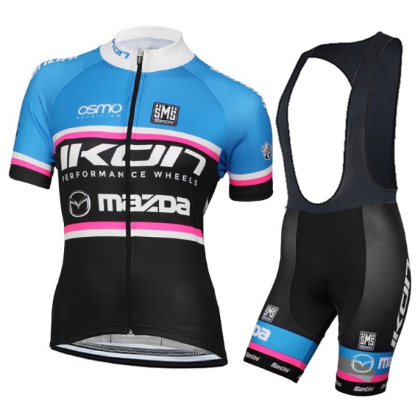 2015 Damen Ikon Mazda Damen Fahrradbekleidung Satz Fahrradtrikot Kurzarm Trikot und Kurz Trägerhose Radtrikot De