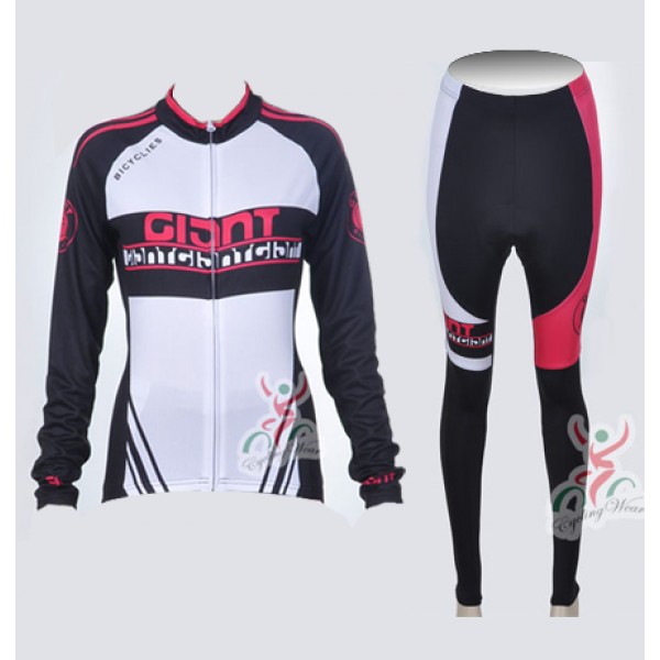 2012 Damen giant Cycling Fahrradbekleidung Radtrikot Satz Langarm und Lange Fahrradhose Radtrikot De