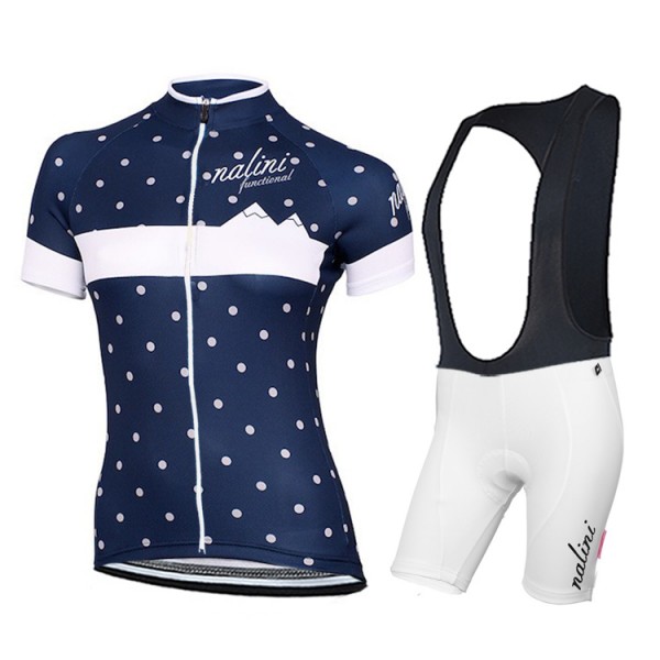 2015 Damen NA Siele bleu Snow Damen Fahrradbekleidung Satz Fahrradtrikot Kurzarm Trikot und Kurz Trägerhose Radtrikot De