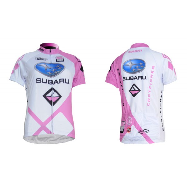 Subaru Radtrikot Kurzarm Weiß Rosa Damen Radtrikot De Subaru Radtrikot Kurzarm Weiß Rosa Damen Radtrikot De