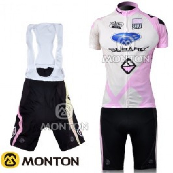 2011 Subaru Damen Fahrradbekleidung Satz Fahrradtrikot Kurzarm Trikot und Kurz Trägerhose Radtrikot De