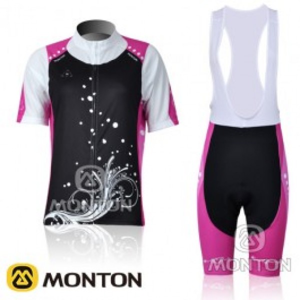 2011 Monton Damen Fahrradbekleidung Satz Fahrradtrikot Kurzarm Trikot und Kurz Trägerhose Radtrikot De