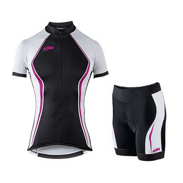 2015 KTM Damen pourpre Radbekleidung Radtrikot Kurzarm und Fahrradhosen Kurz Radtrikot De