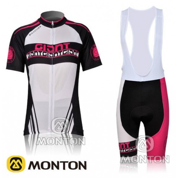 2012 Damen giant black white bddt01.jpgFahrradbekleidung Satz Fahrradtrikot Kurzarm Trikot und Kurz Trägerhose Radtrikot De