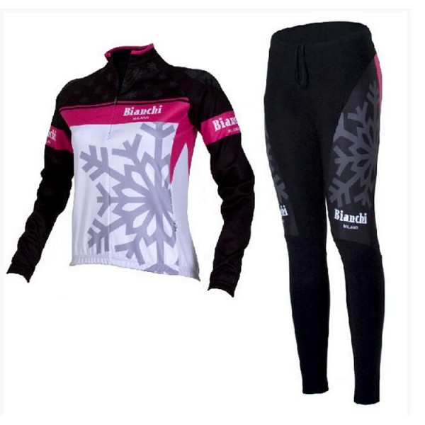 2015 bianchi Damen Cycling Fahrradbekleidung Radtrikot Satz Langarm und Lange Fahrradhose Radtrikot De