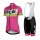 2015 ALE Damen rose Fahrradbekleidung Satz Fahrradtrikot Kurzarm Trikot und Kurz Trägerhose Radtrikot De