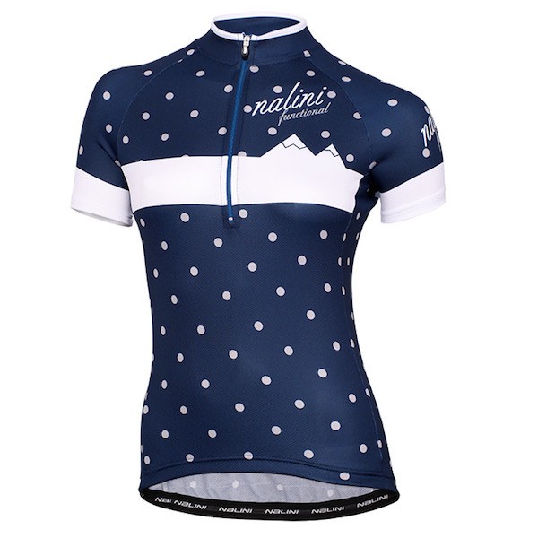 2015 Nalini Siele Blau Snow Damen Radtrikot Kurzarm Radtrikot De
