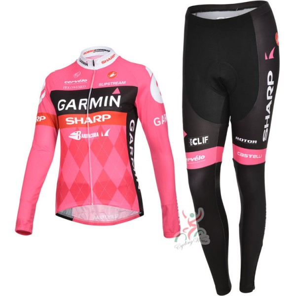 2012 Damen Garmin Fahrradbekleidung Radtrikot Satz Langarm und Lange Fahrradhose Radtrikot De