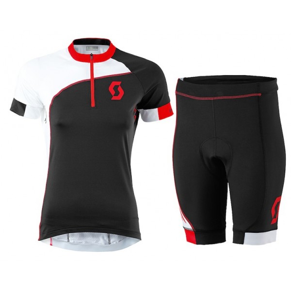 2015 Scott B-W-R Damen Radbekleidung Radtrikot Kurzarm und Fahrradhosen Kurz Radtrikot De