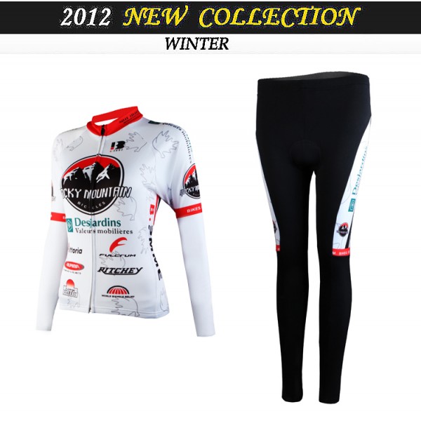 2012 Damen rocky Cycling Fahrradbekleidung Radtrikot Satz Langarm und Lange Fahrradhose Radtrikot De