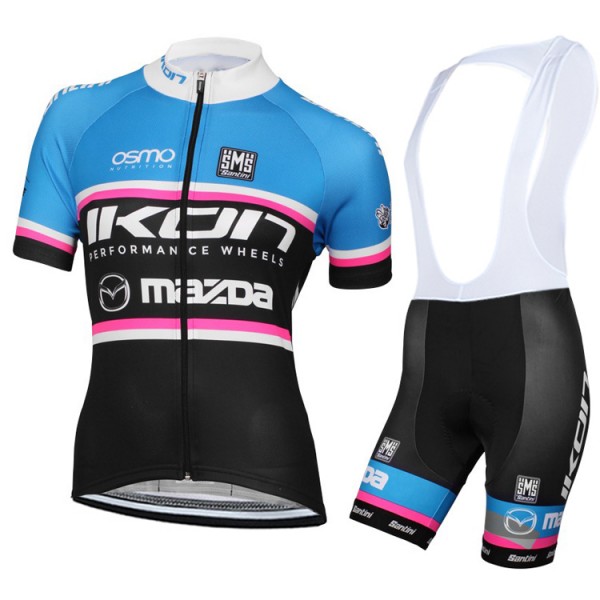 2015 Damen Ikon Mazda Damen Fahrradbekleidung Satz Fahrradtrikot Kurzarm Trikot und Kurz Trägerhose Radtrikot De