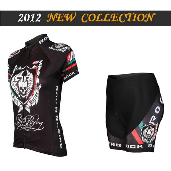 2012 Damen rock racing Radbekleidung Radtrikot Kurzarm und Fahrradhosen Kurz Radtrikot De