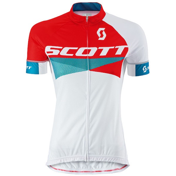 2015 Scott Rot-Weiß Damen Radtrikot Kurzarm Radtrikot De