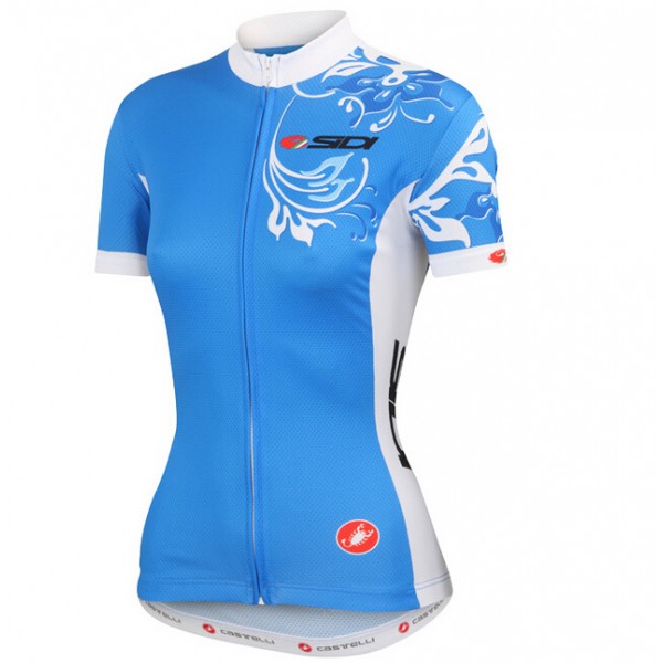2015 SIDI Damen blau Radtrikot Kurzarm Radtrikot De