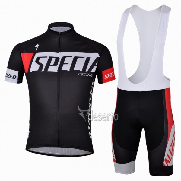 Specialized Racing Radtrikot Kurzarm und Kurz Trägerhose Kits Schwarz Radtrikot De