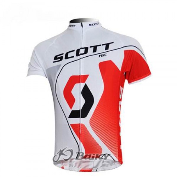 Scott Racing Team Radtrikot Kurzarm Weiß Rot Radtrikot De Scott Racing Team Radtrikot Kurzarm Weiß Rot Radtrikot De