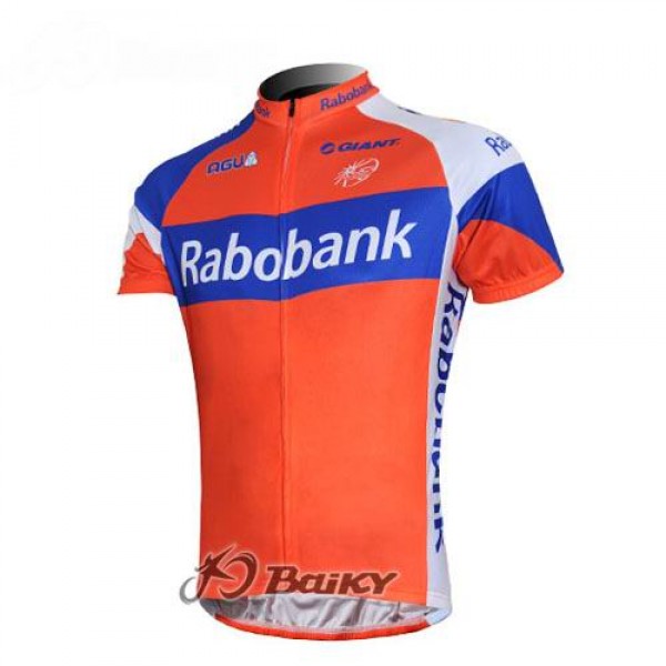 Rabobank Pro Team Radtrikot Kurzarm Orange Blau Radtrikot De