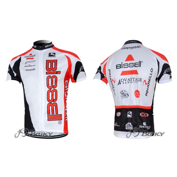 2012 Bissell Radtrikot KurzarmWeiß Schwarz Radtrikot De 2012 Bissell Radtrikot KurzarmWeiß Schwarz Radtrikot De