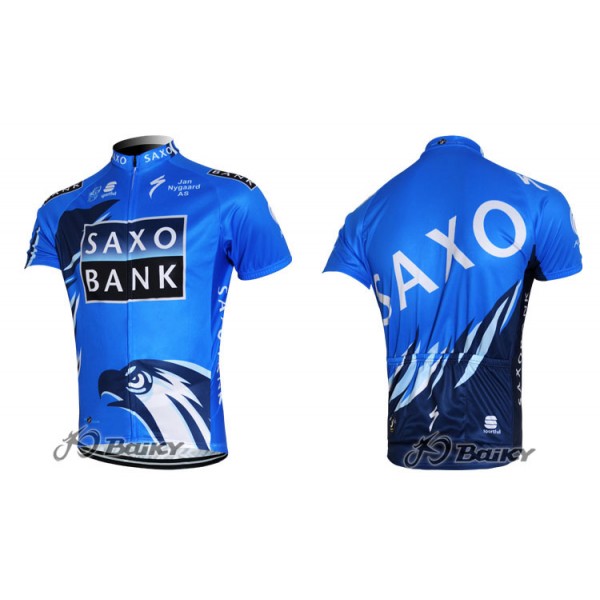 2012 Saxo Bank Radtrikot Kurzarm Blau Radtrikot De 2012 Saxo Bank Radtrikot Kurzarm Blau Radtrikot De
