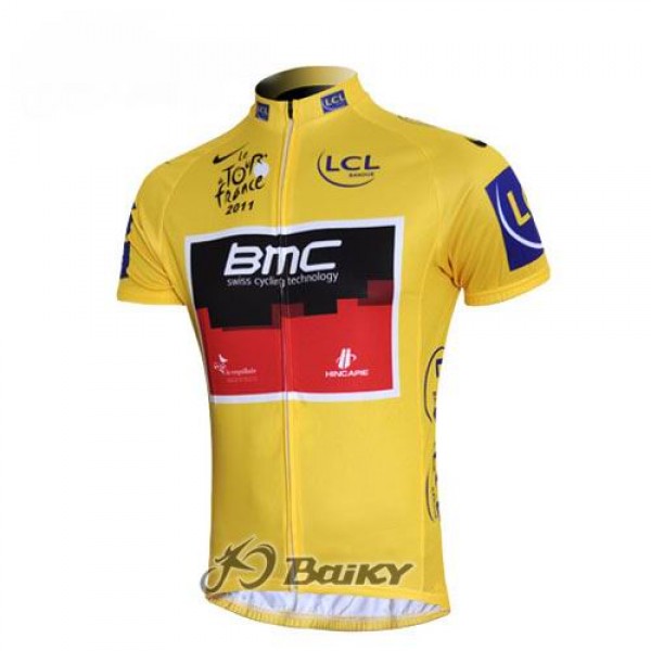BMC 2011 Tour De France Radtrikot Kurzarm Gelb Radtrikot De BMC 2011 Tour De France Radtrikot Kurzarm Gelb Radtrikot De