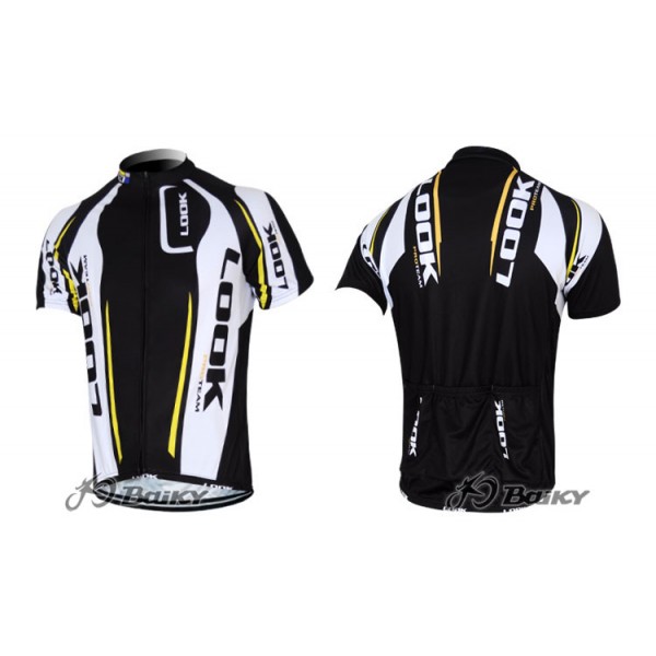 2012 Look Cycle Radtrikot Kurzarm Weiß Schwarz Radtrikot De