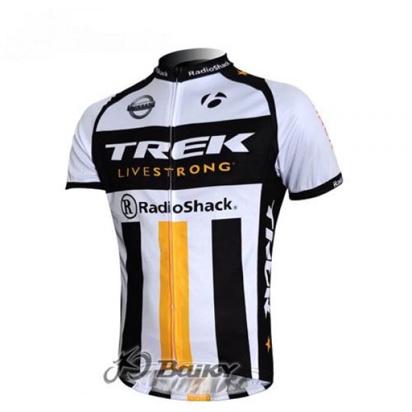 RadioShack Trek Nissan Livestrong Radtrikot Kurzarm Weiß Schwarz Gelb Radtrikot De