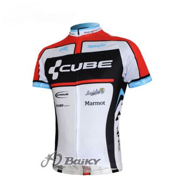 Cube Fintro Pro Team Radtrikot Kurzarm Weiß Rot Radtrikot De