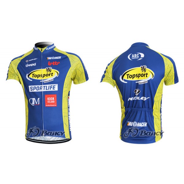 2012 Topsport Radtrikot Kurzarm Blau Gelb Radtrikot De
