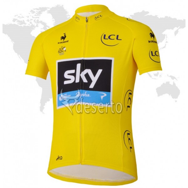 2013 Team Sky Gelbes Trikot Radtrikot Kurzarm Radtrikot De