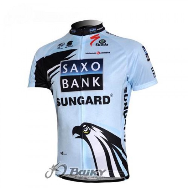 Saxo Bank Sungard Pro Team Radtrikot Kurzarm Weiß Radtrikot De