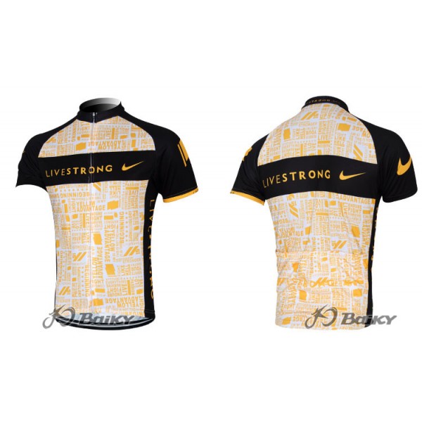 2012 LiveStrong Radtrikot Kurzarm Schwarz Gelb Radtrikot De